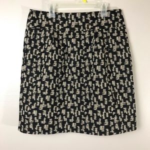 Ann Taylor Textured Skirt Wide Waist Band Pockets